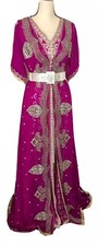 Moroccan Caftan Kaftan Takchita Size S TGB-2262-226-1 Saree Fuschia Abaya