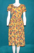 RENE DERHY robe vintage jaune
