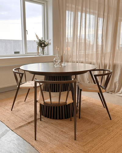 Table ronde chêne avec 2 - ronde, en