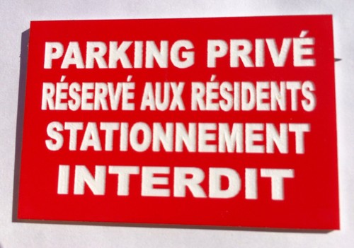 Panneau parking privé - panneau,