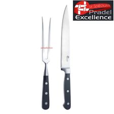 Service à découper - 1 couteau + 1 fourchette 2 dents - INOX - PROFESSIONNEL 