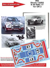 DECALS 1/43 REF 0993 SKODA 130