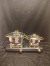 Cuisine Cookware - Command Performance Gold 5 PC Electric Buffet Stainless Steel