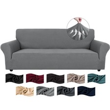 Housse De Canape 3 Places avec Accoudoirs Jacquard Housse Canape Extensible U...