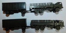 ROCO MINITANKS HO ref 190 & 164 .TRUCK 908/54 Bundeswehr Faun + FIXED TRAILER