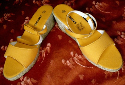 Sandales compensées orange - , 3
