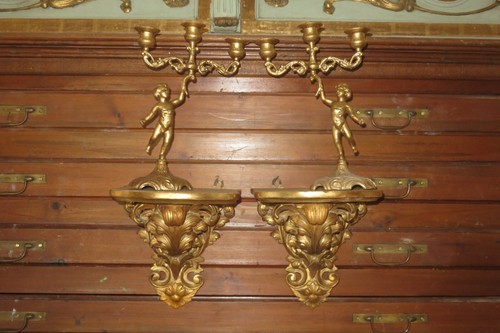 Paire bougeoirs feux - de, 3