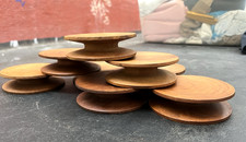 Early Dansk JHQ Danmark Turned Teak Coasters Rare No Reserve Eames Wegner Era