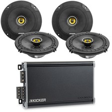Kicker CSC654 6.5” CS Series 2-Way Coaxial Speakers with CX-Series Amplifier