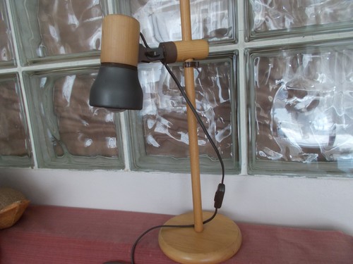 Lampe bureau bois - -,