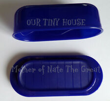 NEW Tupperware Tabletop Butter Dish Holds 1 Stick Tokyo Blue Open House Keeper