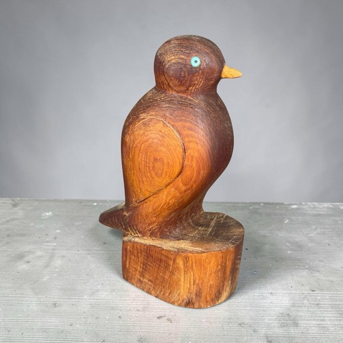 Ancien oiseau statuette - oiseau, bois