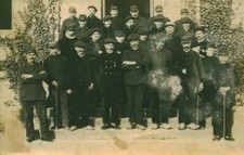 14/18 Antique Military Group Photo Card 1 Kepi Marked 75 