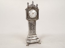 19th Century Virgin Venus Dutch Solid Silver Miniature Parquet Clock