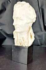 Buste  Alphonse de Lamartine sur socle en marbre , statuette , statue, sculpture