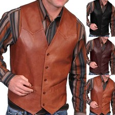 Gilet en cuir homme élégant