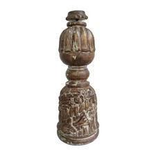 Colonne en Bois Sculpté