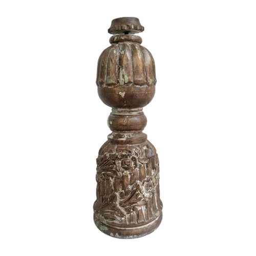 Colonne bois sculpté - colonne,