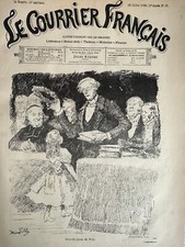 LE COURRIER FRANCAIS 26/07/1896  DESSINS HENRI PILLE - WILLETTE - RASSENFOSSE -