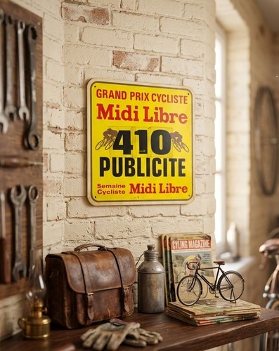 Plaque publicitaire vintage