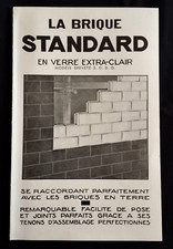 STANDARD BRICK extra clear glass brochure 1920s Saint-Gobain Paris