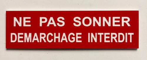Plaque panneau pas sonner - plaque,,