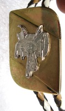 Saddle Bolo tie Silver-tone on