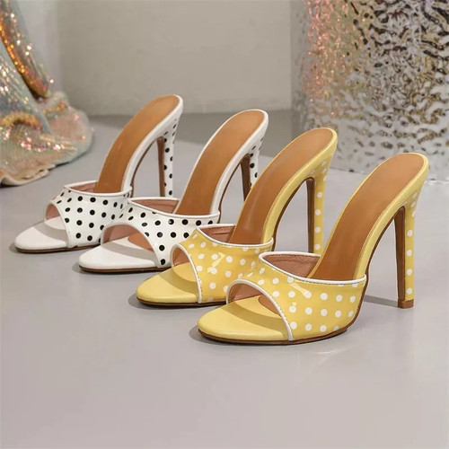 Sandales mule femme jaunes - mule, à