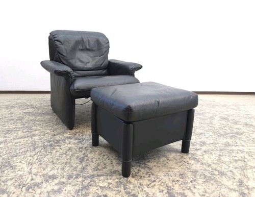 Fauteuil cuir cor tabouret - cor,