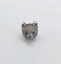 Shiba Inu Dog Charm Pendant For Bracelet Rhinestone Encrusted Doge Meme Sterling