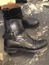 Magnifique Boots Cuir Glacé Noir Church’s Modèle Lauren 39 Tbe Authentique 1050€