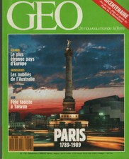 GEO MAGAZINE N° 118 DECEMBRE 1988 - PARIS 1789 - 1989 AVEC PLAN - MAG REVUE