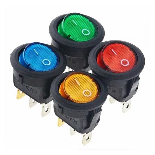 Interrupteur rond lumineux - , 12v