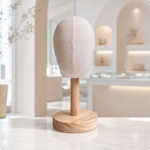 Tête mannequin recouverte - tête, de