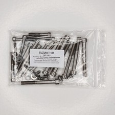 SUZUKI T 90 WOLF 1969-1972 Kit n°2 vis BTR inox carters T90