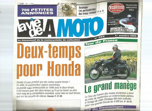 Vie moto n - moto, frein
