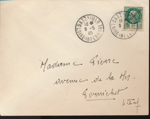 Lettre guerre libération - libération, ilot