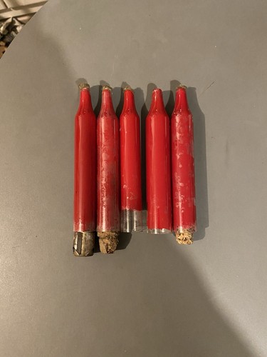 Lot bougies verre rouge - 5,