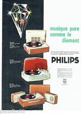 ADVERTISING ADVERTISING 116 1962 Philips Diamond Disc Turner Electrophone