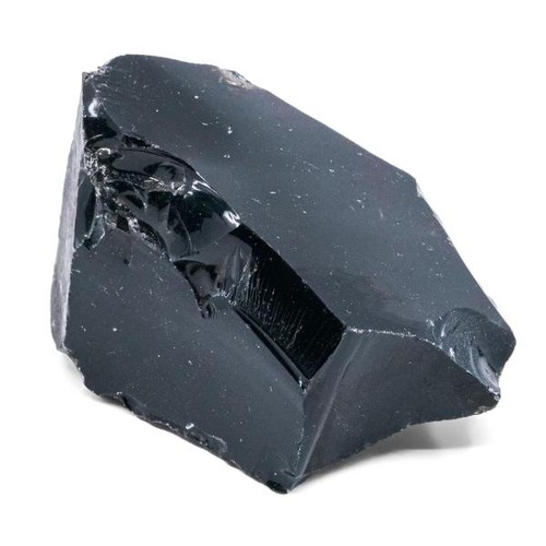 Pierre obsidienne noire brute - obsidienne,