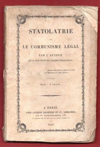 1848 statolatrie le - 1848,