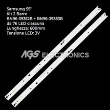 KIT 2 BARRES TV LED BANDES SAMSUNG BN96-39352B / 39353B LSF550FJ08L04 UE55KS7500