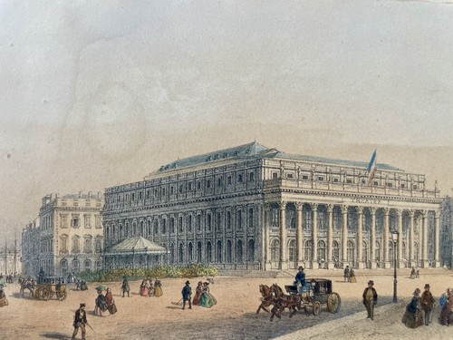 Gravure ancienne colorisée