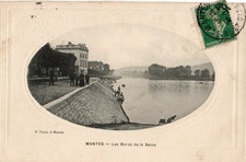 CPA MANTES LES BORDS DE LA