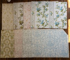 Lot of 40 Antique Tapestry Wallpaper Sheets 2