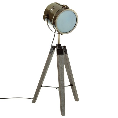 Lampe métal bois ébor - bois, "Ébor"