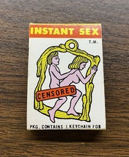 Rare Vintage 1978 Adult Gag Gift Keychain "Instant Sex" XXX Protex Condom Lovers