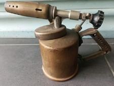 Vintage Brass Gasoline Torch Soldering Lamp "Express United-France 