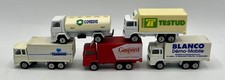 Lot 5 trucks MAJORETTE PUB Gaspard Blanco Testud Peaudouce Coredis - 1980/90s