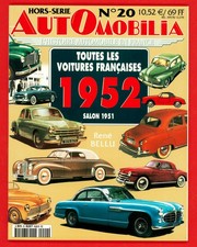 REVUE AUTOMOBILIA HS N° 20 - TOUTES LES VOITURES FRANÇAISES 1952 (salon 1951)
